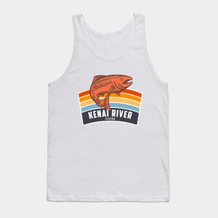 Kenai River Alaska Salmon Fishing Graphic Tank Top